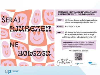 Šeraj ljubezen, ne bolezen – akcija cepljenja študentov proti HPV
