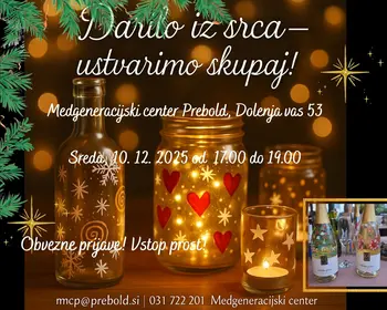 Darilo iz srca – ustvarimo skupaj! Personalizirane steklenice in kozarce