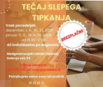 Brezplačen tečaj slepega tipkanja. 