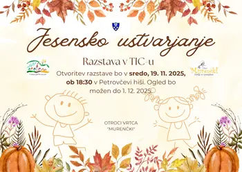 Jesensko ustvarjanje - razstava izdelkov otrok vrtca Murenčki