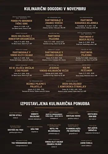Okusi Novo mesto – kulinarični november 