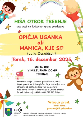 Lutkovna predstava Opičja uganka ali Mamica, kje si?