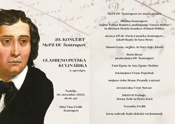 20. koncert MePZ DU Šentrupert: GLASBENO PEVSKA KULINARIKA (2. spevoigra)