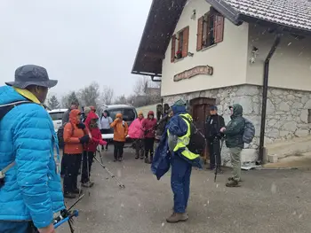 Martinov pohod Lisec-Šmaver-Lisec ob naletavanju snežink
