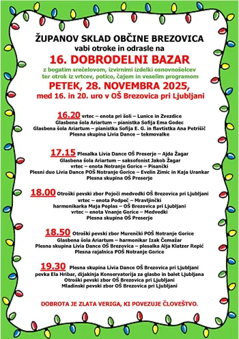 16. DOBRODELNI BAZAR ŽUPANOVEGA SKLADA