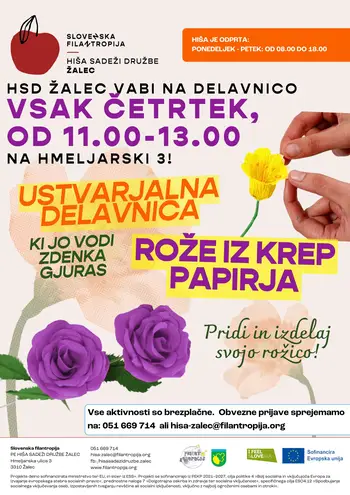Ustvarjalna delavnica: Rože iz krep papirja