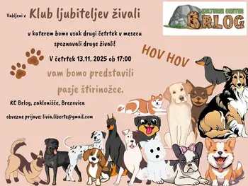 Klub ljubiteljev živali - pridruži se nam na srečanjih!