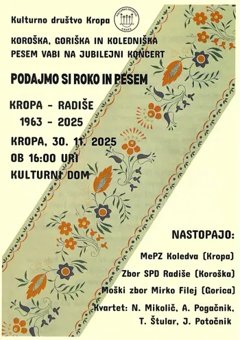 PODAJMO SI ROKO IN PESEM 