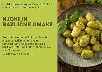 Kuharska delavnica: Njoki in različne omake 