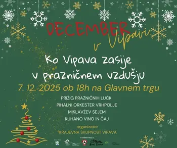 December v Vipavi: Prižig lučk