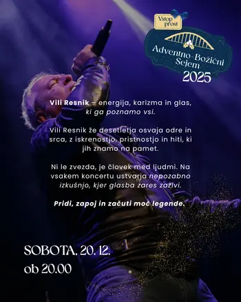 Vili Resnik, otroški muzikal Trije psi in praznična tržnica (ABS 2025)