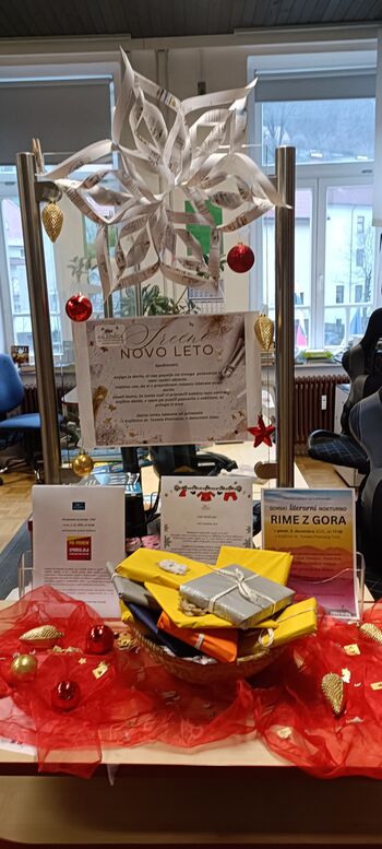 Projekt Praznična izmenjevalnica – “S knjigo do srca” v Knjižnici dr. Toneta Pretnar, Tržič