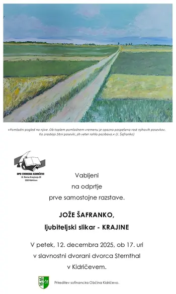 1. samostojna razstava Jožeta Šafranka