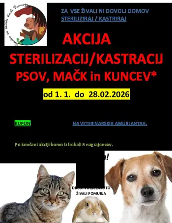 AKCIJA STERILIZACIJ IN KASTRACIJ