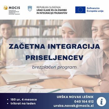 Brezplačni tečaji slovenščine za priseljence