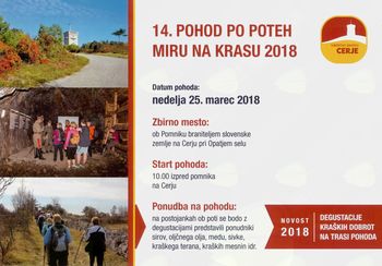 14. pohod po Poteh miru na Krasu 2018