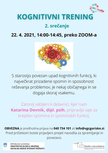 Delavnica KOGNITIVNI TRENING