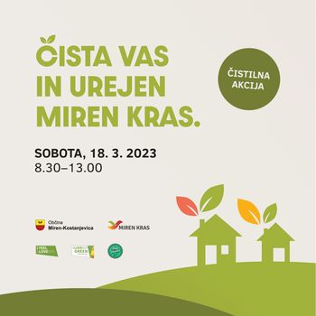 Tudi letos poskrbimo za čisto vas in urejen Miren Kras