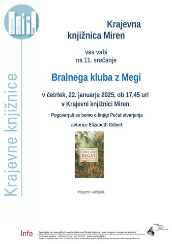 11. srečanje  Bralnega kluba z Megi