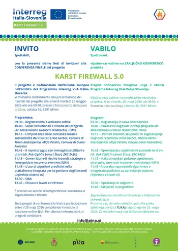 Vabilo na zaključno konferenco KARST FIREWALL 5.0