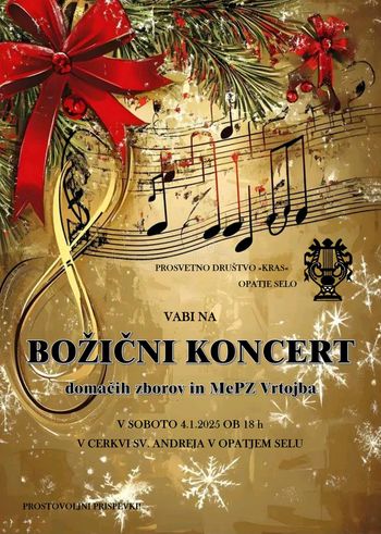 Božični koncert domačih zborov in MePZ Vrtojba 