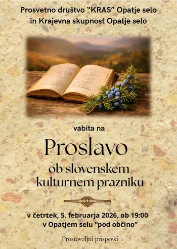 Proslava ob slovenskem kulturnem prazniku 