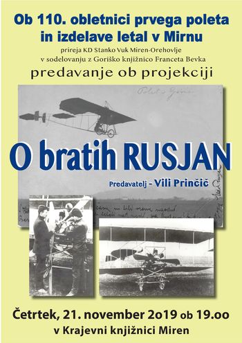 Predavanje o bratih Rusjan