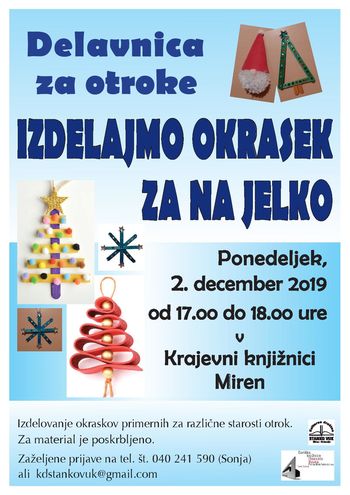 IZDELAJMO OKRASEK ZA NA JELKO