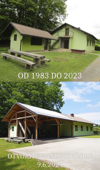 Otvoritev nadstrešnice ob lovskem domu