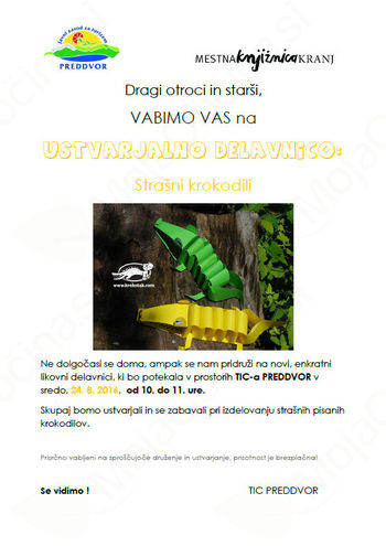 Počitniška delavnica: Strašni krokodili