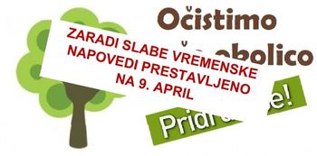 Čistilna akcija prestavljena na 9. april