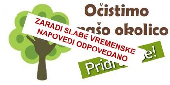 Spomladanska čistilna akcija odpovedana