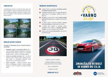 Začenja se tretja letošnja akcija za ozaveščanje o vožnji s prilagojeno hitrostjo Varno do cilja