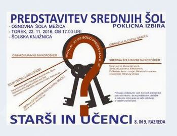 PREDSTAVITEV SREDNJIH ŠOL