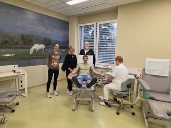 Jernej Krkoč iz Batuj stotič daroval kri