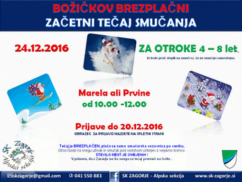 BREZPLAČNI BOŽIČKOV TEČAJ za OTROKE 