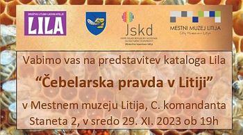Društvo LILA izdalo katalog Čebelarska pravda v Litiji