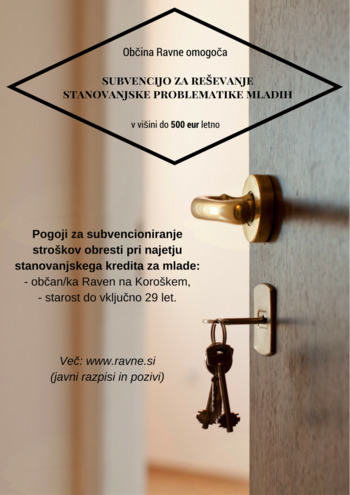 Subvencija mladim na Ravnah
