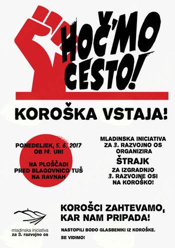 "Koroška vstaja - HOČ´MO CESTO!".