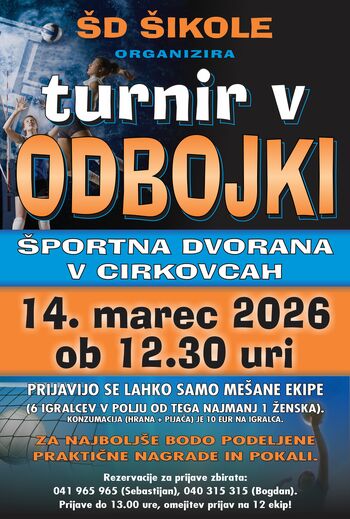 DVORANSKI TURNIR V ODBOJKI