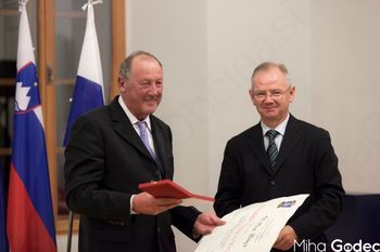 Zlata plaketa univerze vipavskemu županu