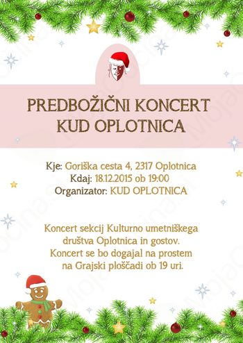 Predbožični koncert KUD Oplotnica