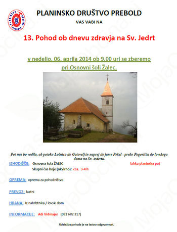 13. Pohod ob dnevu zdravja na Sv. Jedert