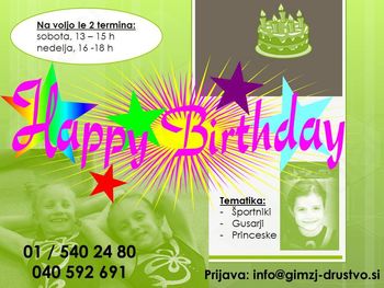 Moj mali praznuje rojstni dan...