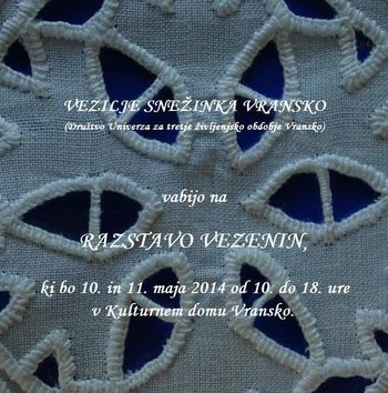 Vabilo na razstavo vezenin
