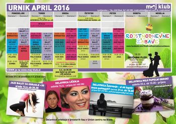 Aprilsko dogajanje v Mojem klubu