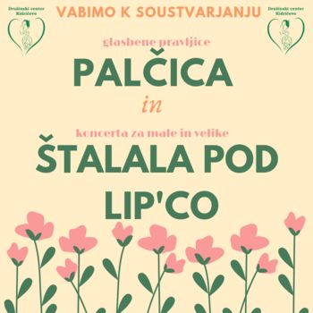 ROK ZA PRIJAVO k soustvarjanju predstave ob DNEVU DRUŽIN - PALČICA in ŠTALALA POD LIP'CO