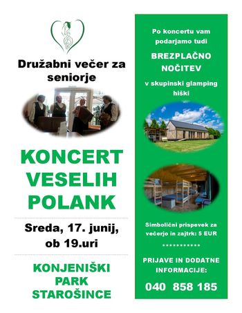 KONCERT VESELE POLANKE z druženjem za seniorje