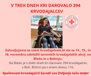 USPEŠNE TERENSKE KRVODAJALSKE AKCIJE