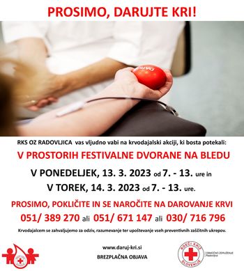 KRVODAJALSKA AKCIJA NA BLEDU